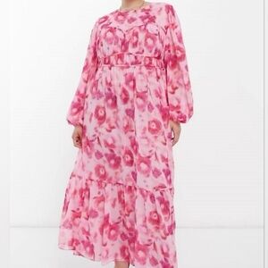 NEW: Never Worn - ASOS Curve Pink Floral Print Maxi Dress
